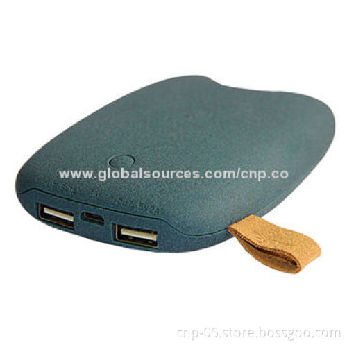 Cute Design Mobile Phone Charger with Dual USB Output, 8,800mAh Capacity, Flashlight Supported